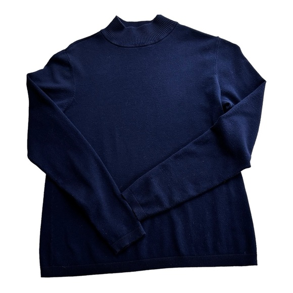 CHICO's Women's Blue Turtleneck Long Sleeve Sweater Size 0 - Picture 4 of 11